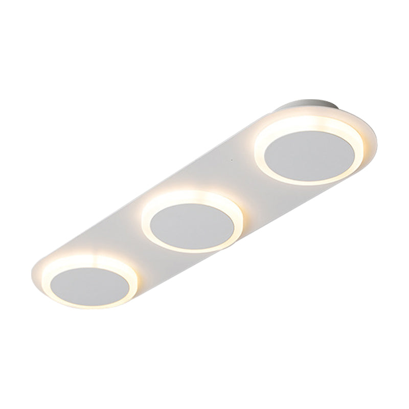Contemporary Rectangular Acrylic Flush Mount Lamp - 3/4/5 Lights - Bedroom Lighting in Warm/White Light