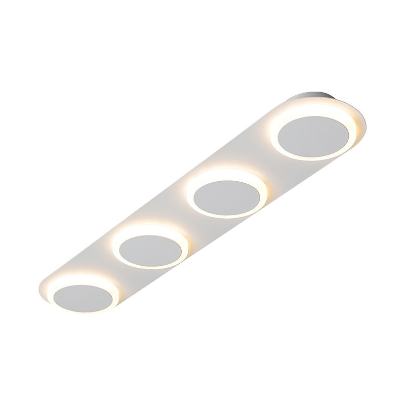Contemporary Rectangular Acrylic Flush Mount Lamp - 3/4/5 Lights - Bedroom Lighting in Warm/White Light