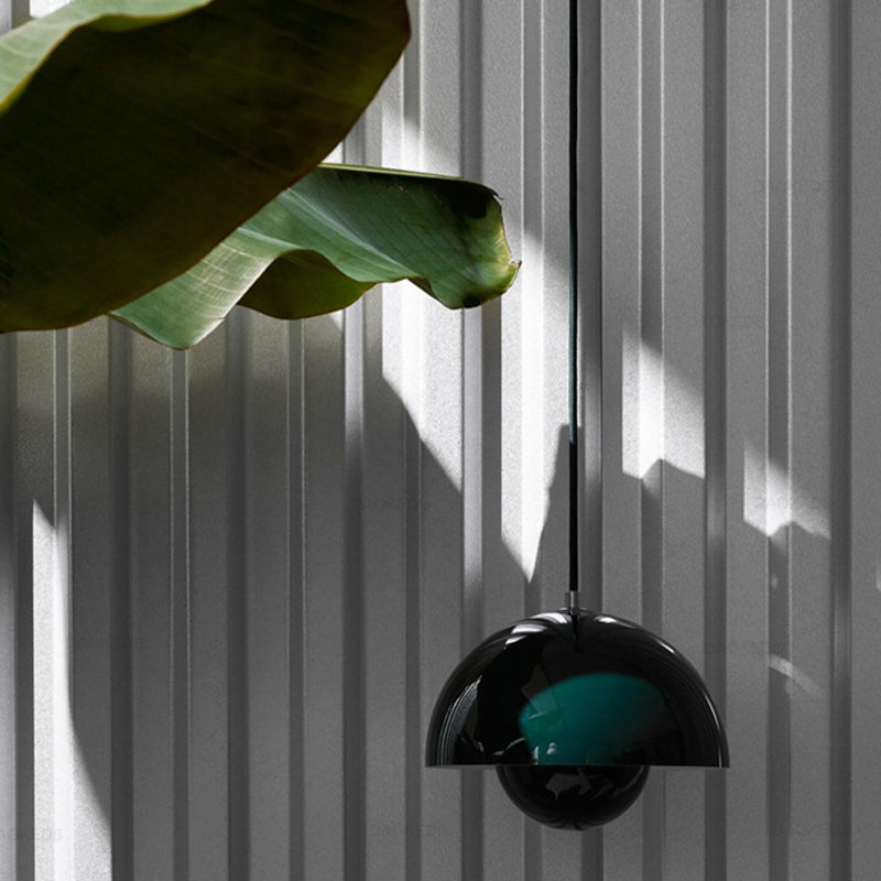 Plafonnier suspendu en forme de bourgeon de style nordique pour salle à manger - Finition métallique