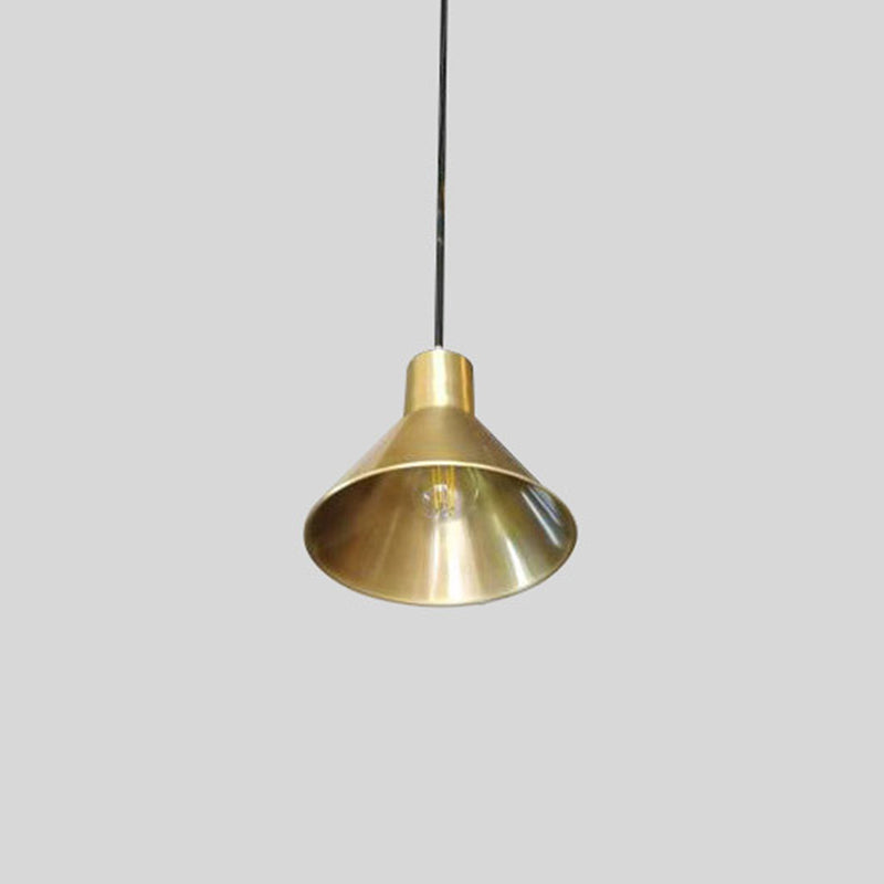 Postmodern Geometrical 1-Head Gold Pendant Ceiling Light