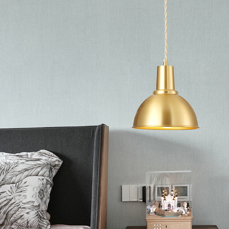 Gold Geometric Shade Ceiling Pendant Light - Post-Modern Design for Dining Room - 1-Light Fixture