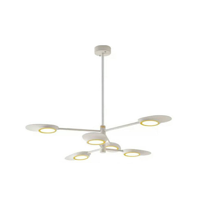 Postmodern Metallic LED Chandelier Pendant Light - Radiant Burst Design for Living Room