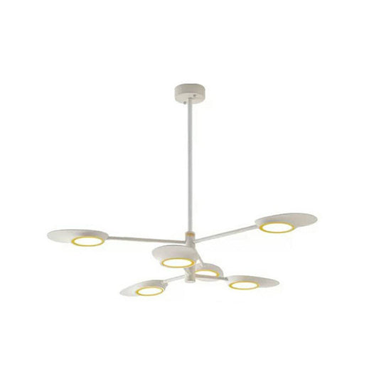 Postmodern Metallic Led Chandelier Pendant Light - Radiant Burst Design For Living Room