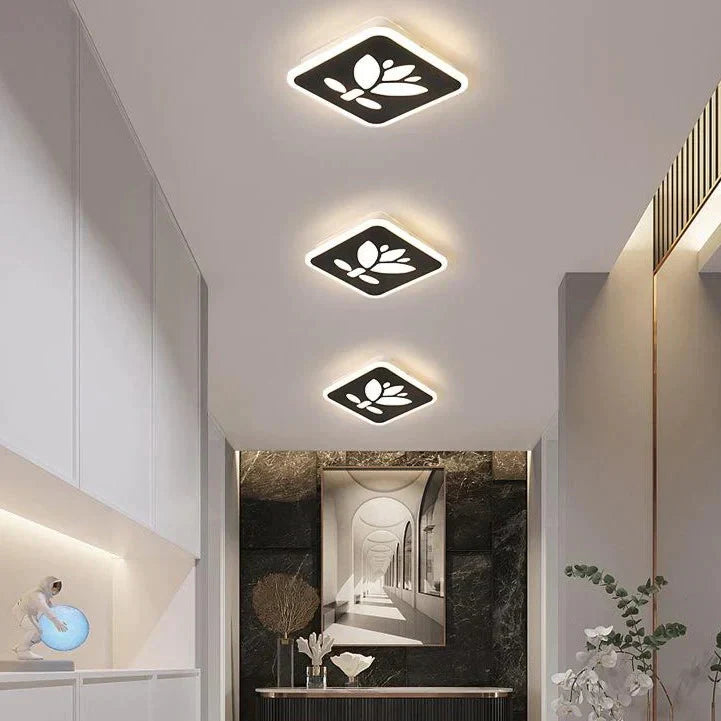 Creative Black and White Square Street Lamp Household Ceiling Lamp