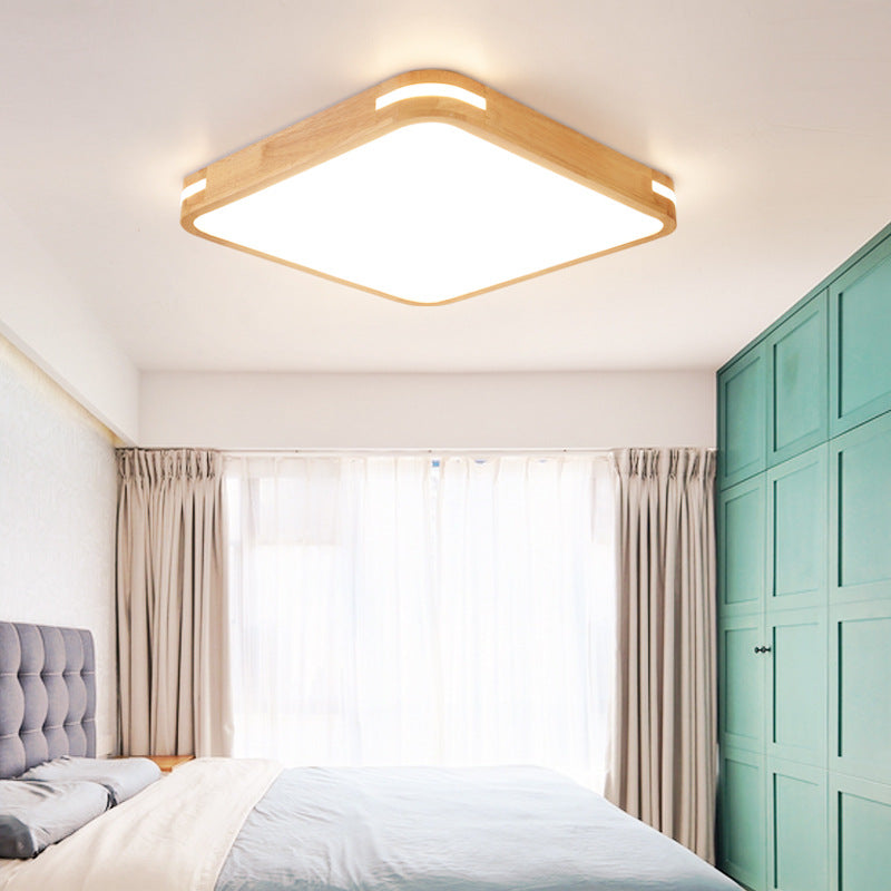 Plafonnier LED encastré en bois beige moderne en blanc/chaud/naturel | Plusieurs options de largeur