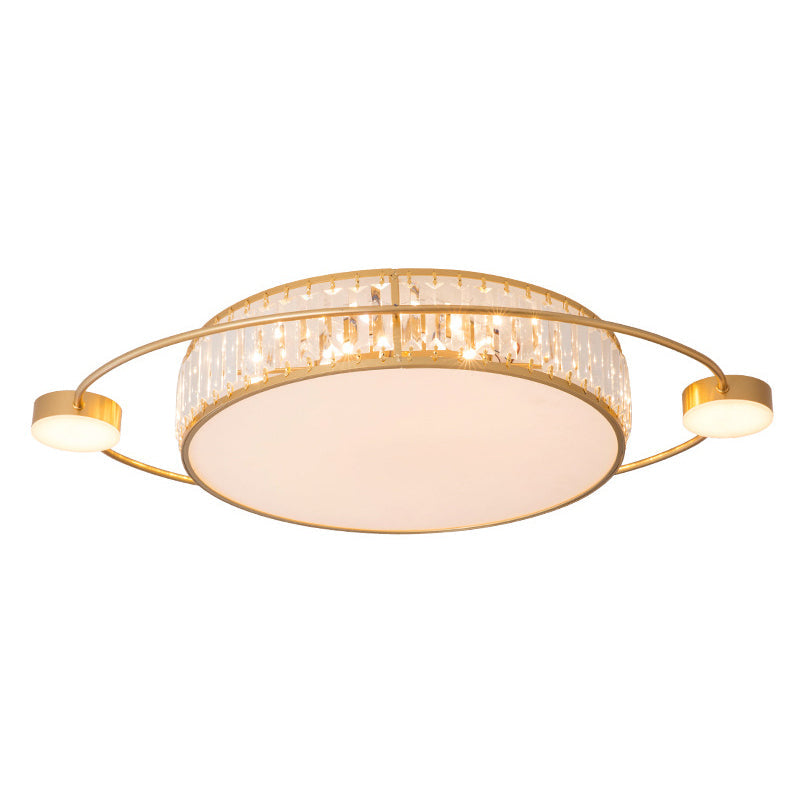 LED Flush Ceiling Light with Clear Crystal Design for Corridors