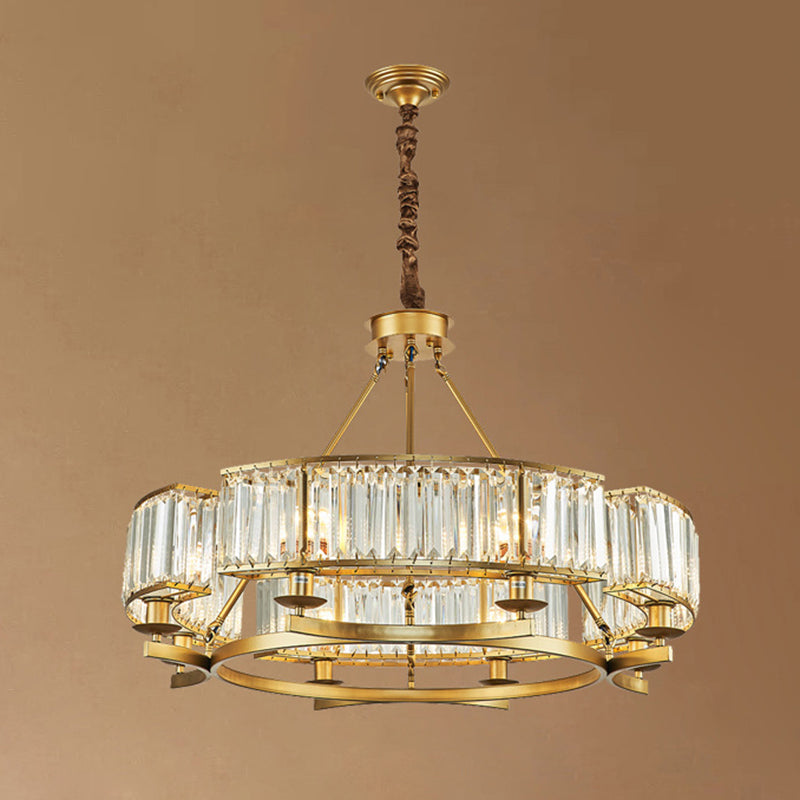 Sleek Tri-Prism Crystal Pendant Light for Your Living Room