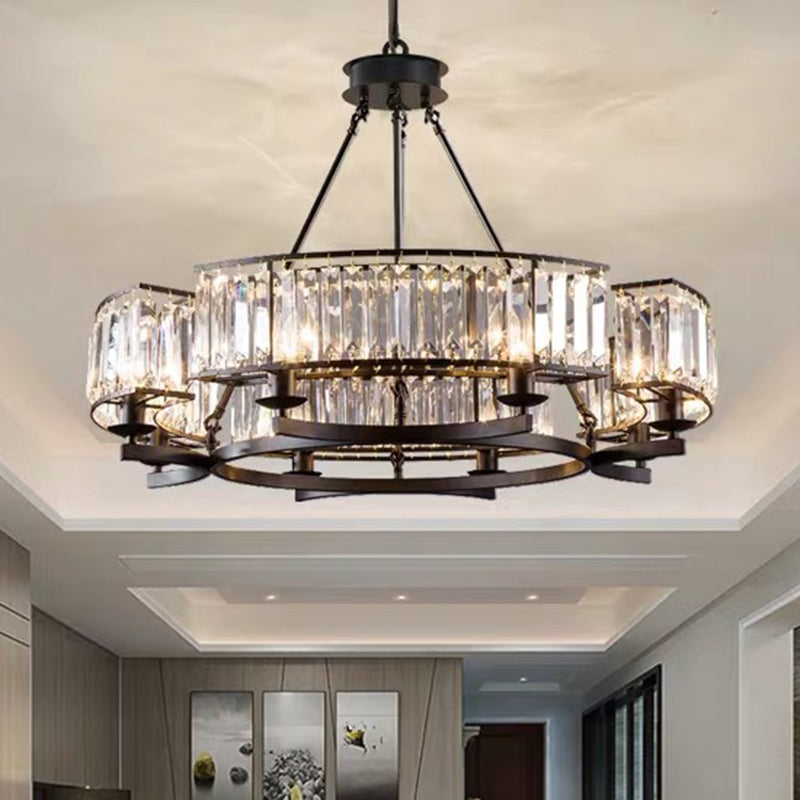 Sleek Tri-Prism Crystal Pendant Light for Your Living Room