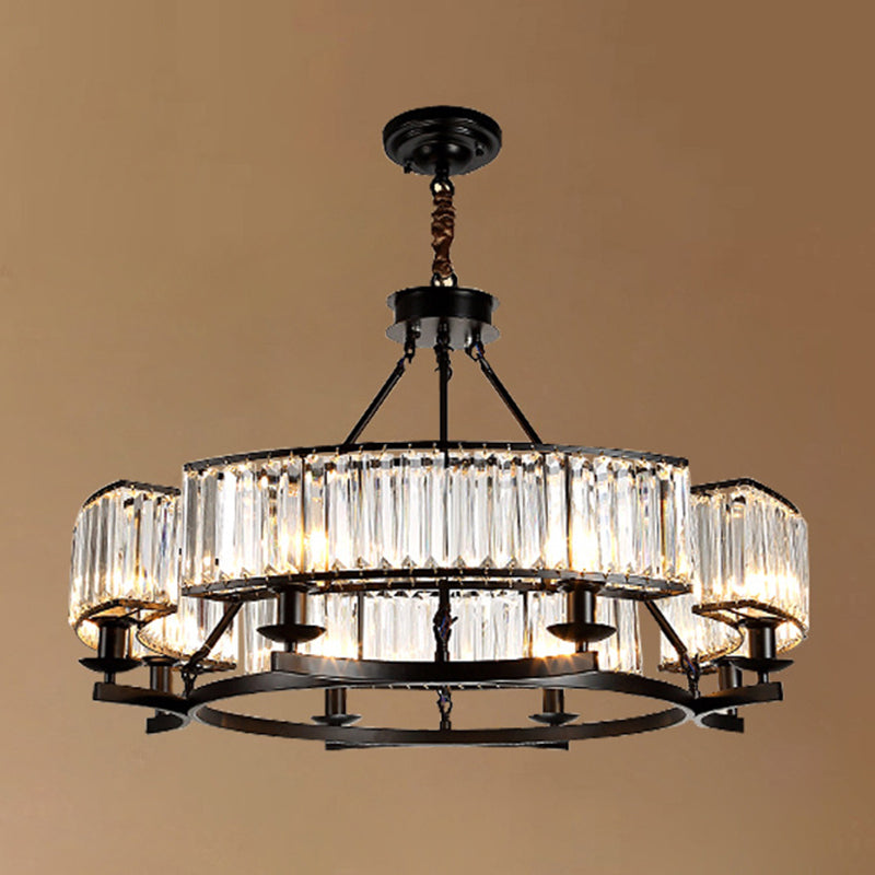 Sleek Tri-Prism Crystal Pendant Light for Your Living Room
