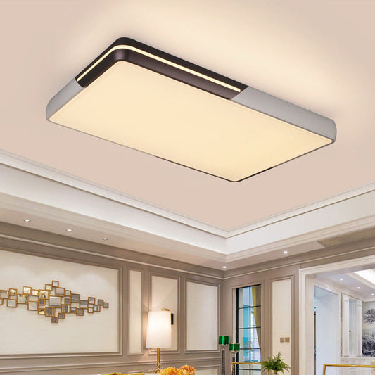 Rectangular Led Ceiling Light - Minimalist Design 19-25.5 Width Warm/White