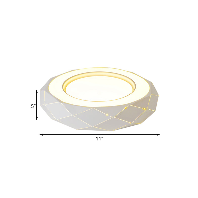 Minimalistic Acrylic Shade LED Ceiling Light in White, 11"/19.5"/24.5" Wide
