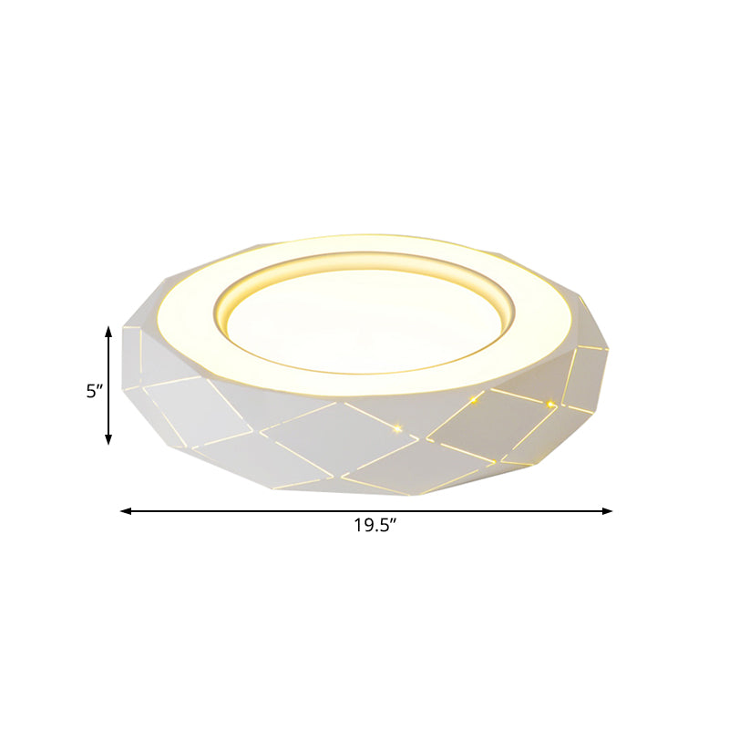 Minimalistic Acrylic Shade LED Ceiling Light in White, 11"/19.5"/24.5" Wide