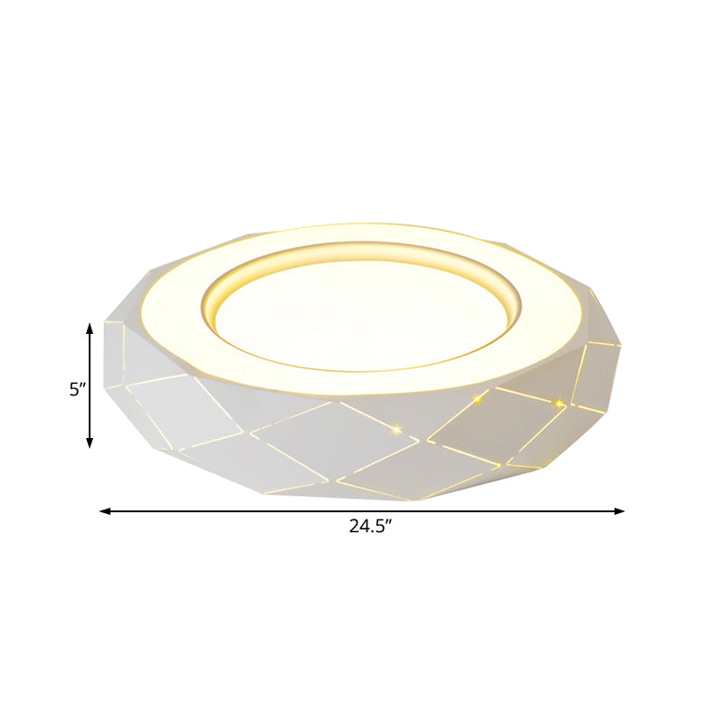 Minimalistic Acrylic Shade LED Ceiling Light in White, 11"/19.5"/24.5" Wide
