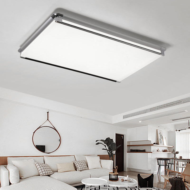 Simplicity Acrylic LED Flush Ceiling Light - Rectangular Design, Wide 16.5"/24.5"/25.5" - Ideal for Living Room Flushmount Lighting