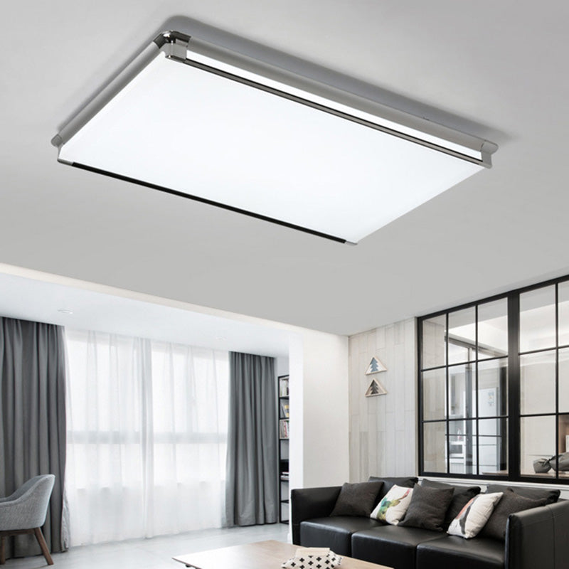 Simplicity Acrylic LED Flush Ceiling Light - Rectangular Design, Wide 16.5"/24.5"/25.5" - Ideal for Living Room Flushmount Lighting