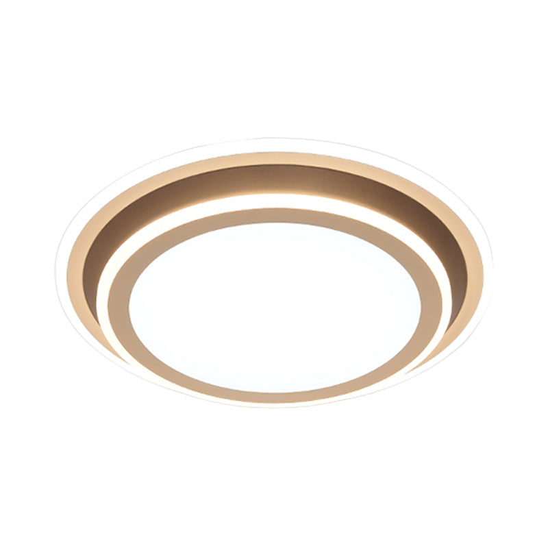 Simple LED Flush Ceiling Light, Multi-Layer Acrylic, 19.5"/32" Wide, Warm/White Light. Perfect for Bedroom.