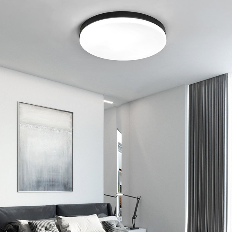 Simplicity Acrylic Flushmount Ceiling Light - Circle Design, 11"/15"/19" Diameter, Warm/White Light - Ideal for Living Room