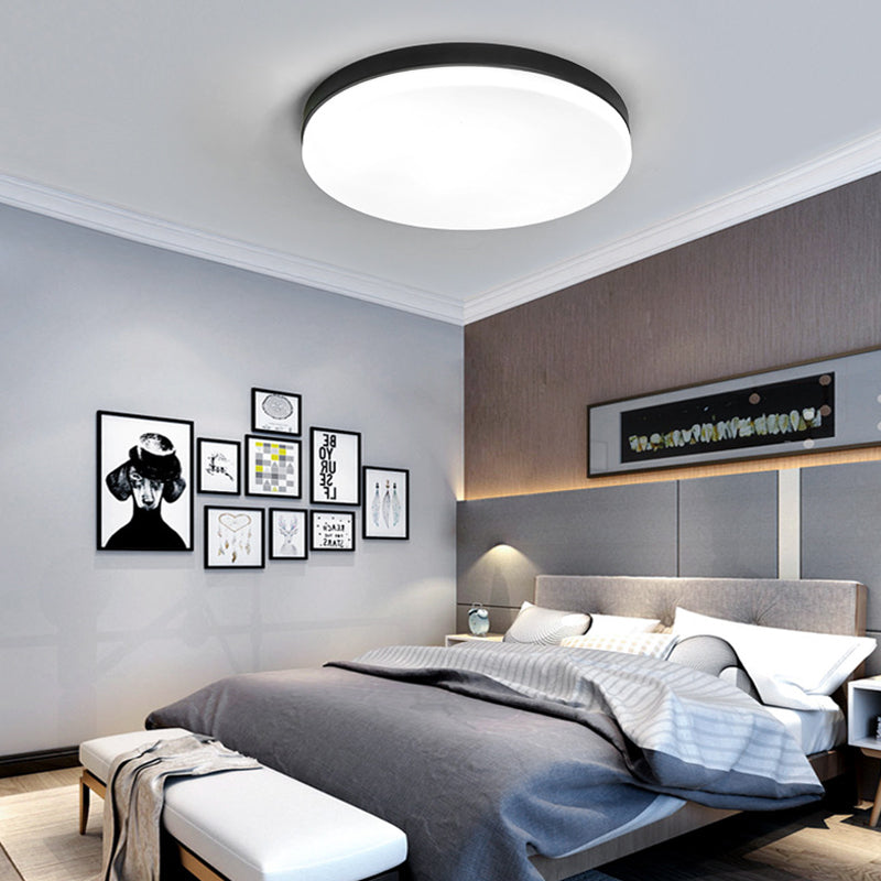 Simplicity Acrylic Flushmount Ceiling Light - Circle Design, 11"/15"/19" Diameter, Warm/White Light - Ideal for Living Room