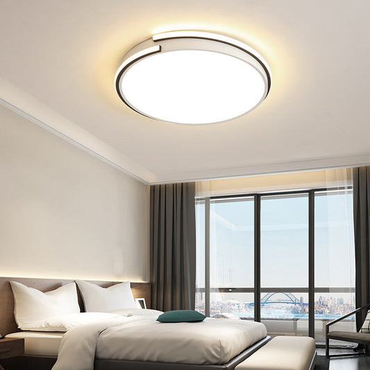 Led Round Bedroom Flushmount Light - Minimalist Acrylic Ceiling Fixture In Warm/White (16/19.5 Dia)