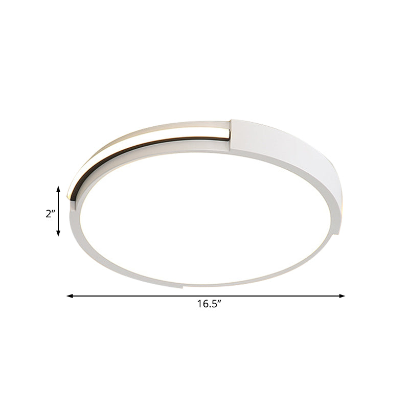 Ultra Thin LED Bedroom Ceiling Light in Warm/White, 16"/19.5" Diameter - Sleek & Simple
