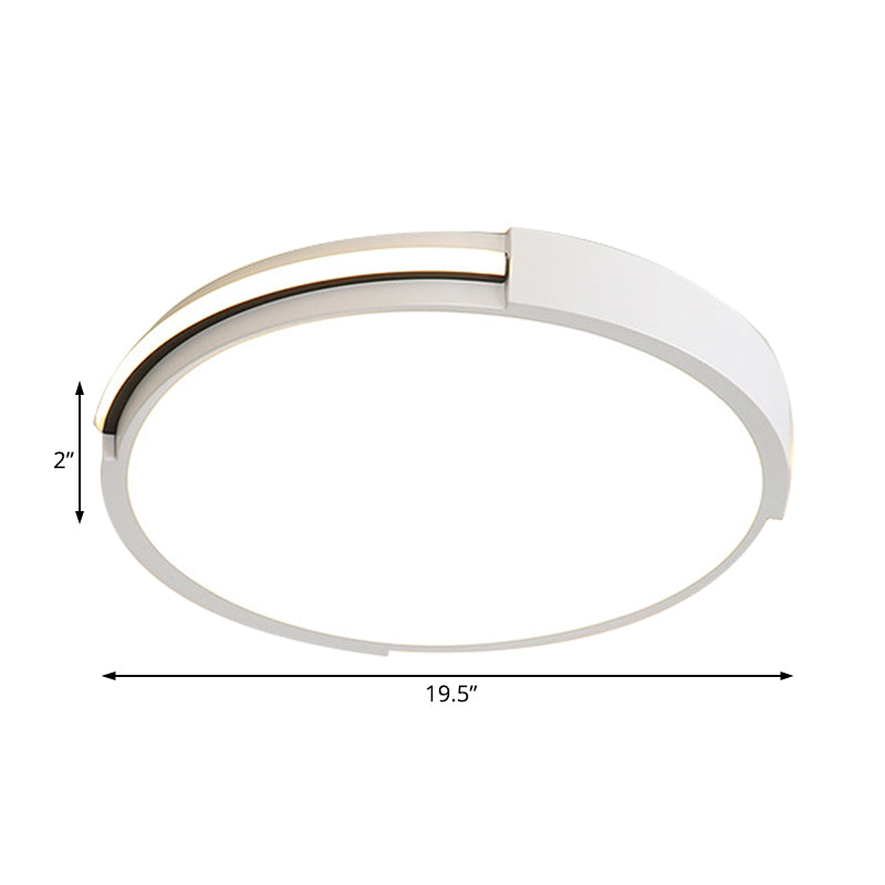Ultra Thin LED Bedroom Ceiling Light in Warm/White, 16"/19.5" Diameter - Sleek & Simple