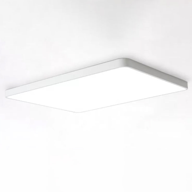 Modern Acrylic LED Ceiling Light Fixture for Living Room - Rectangular Flush Macaron Design