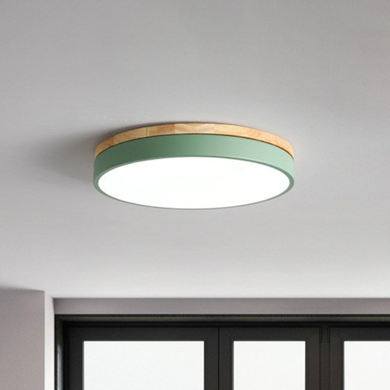 Sleek LED Circle Flush Mount Bedroom Lighting with Acrylic Shade