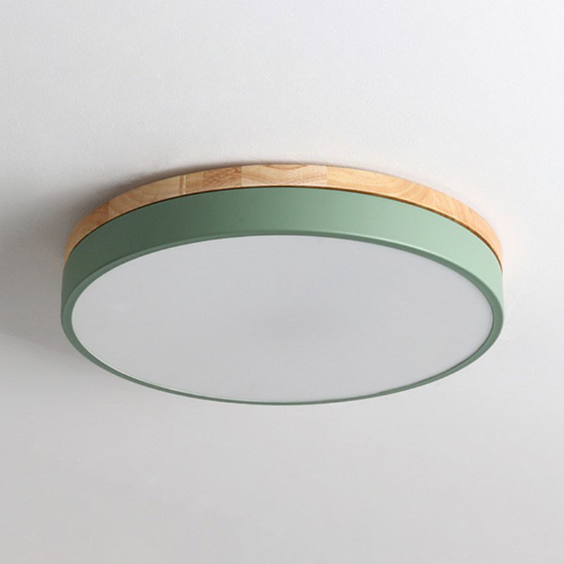 Sleek LED Circle Flush Mount Bedroom Lighting with Acrylic Shade