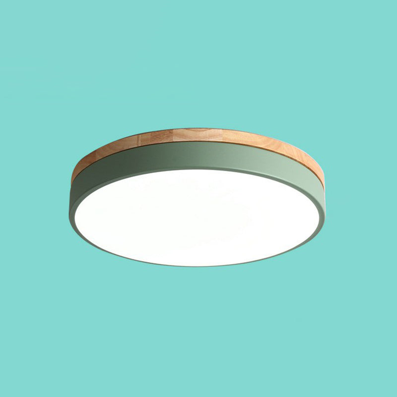 Sleek LED Circle Flush Mount Bedroom Lighting with Acrylic Shade