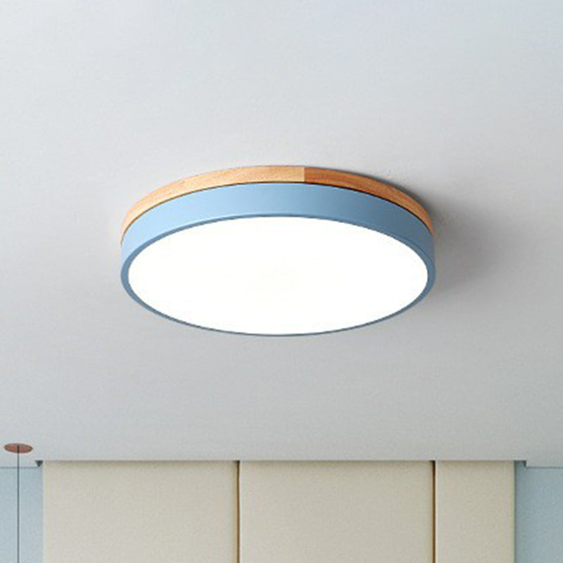 Sleek LED Circle Flush Mount Bedroom Lighting with Acrylic Shade