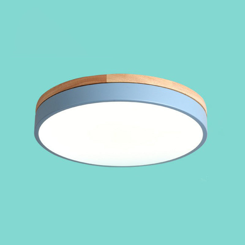 Sleek LED Circle Flush Mount Bedroom Lighting with Acrylic Shade