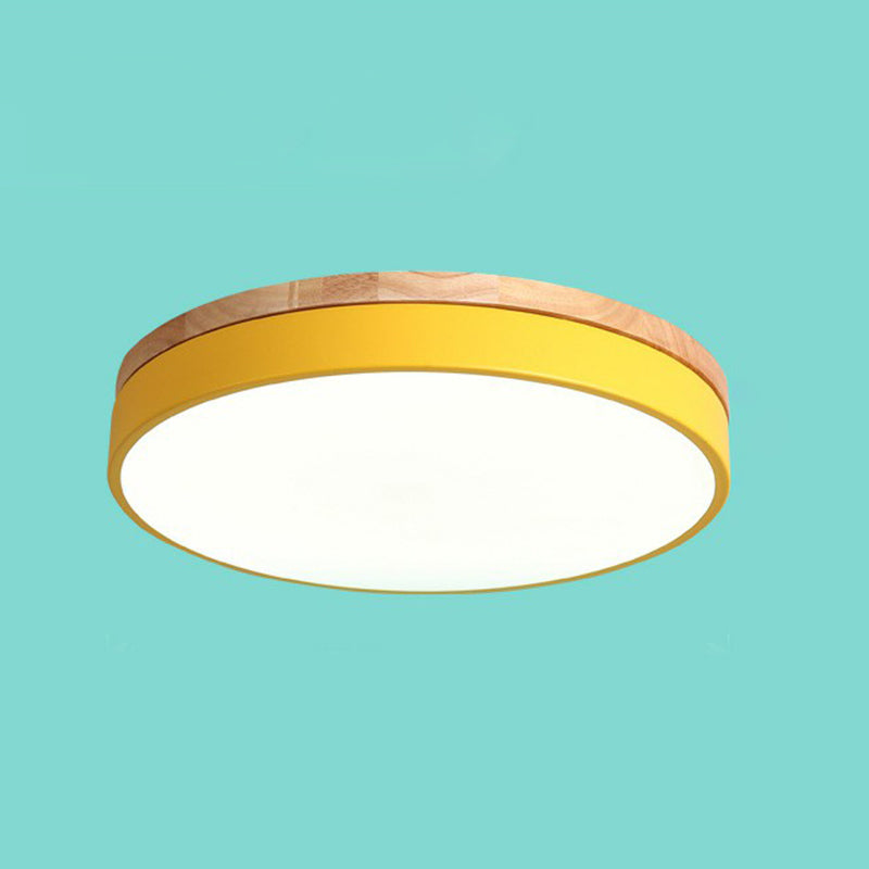 Sleek LED Circle Flush Mount Bedroom Lighting with Acrylic Shade