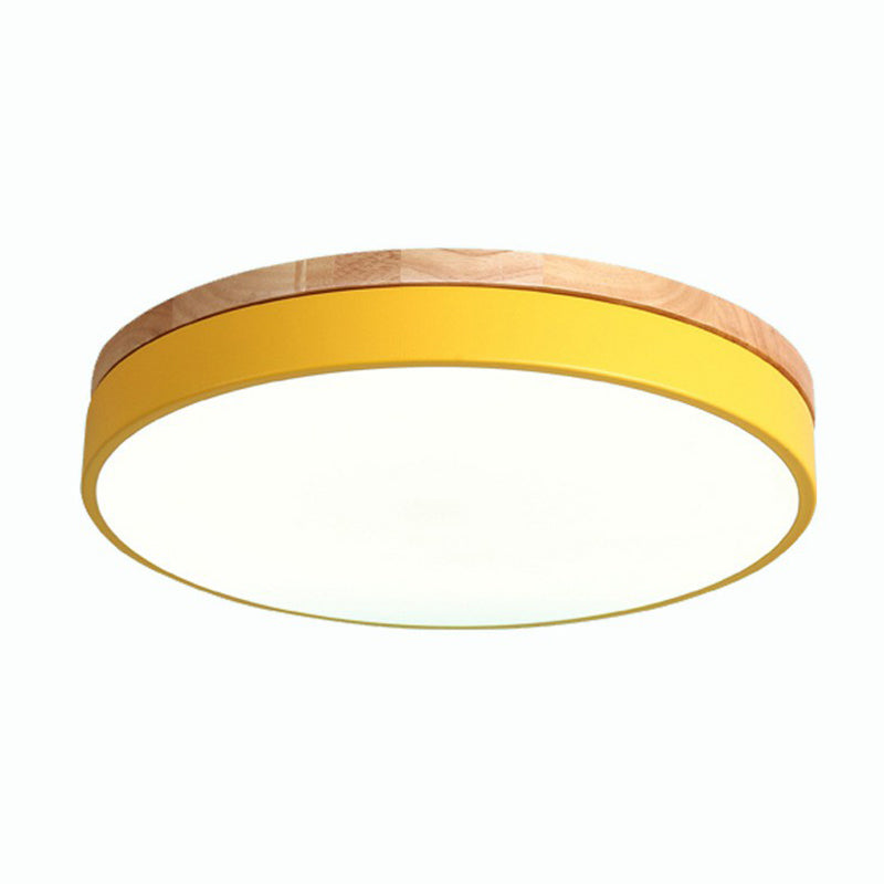 Sleek LED Circle Flush Mount Bedroom Lighting with Acrylic Shade
