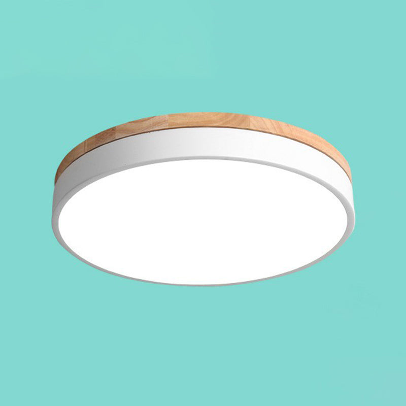 Sleek LED Circle Flush Mount Bedroom Lighting with Acrylic Shade