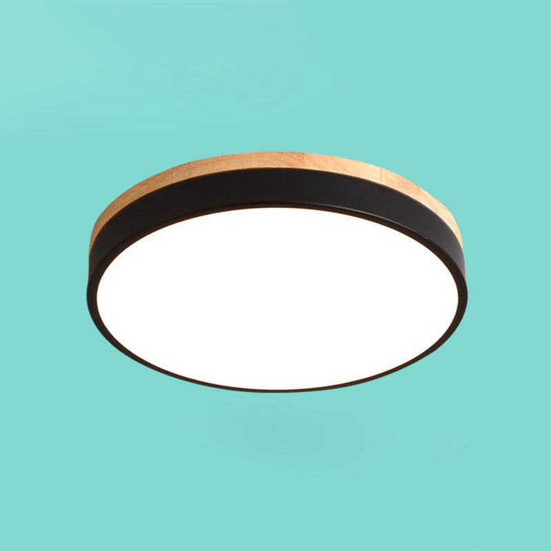 Sleek LED Circle Flush Mount Bedroom Lighting with Acrylic Shade