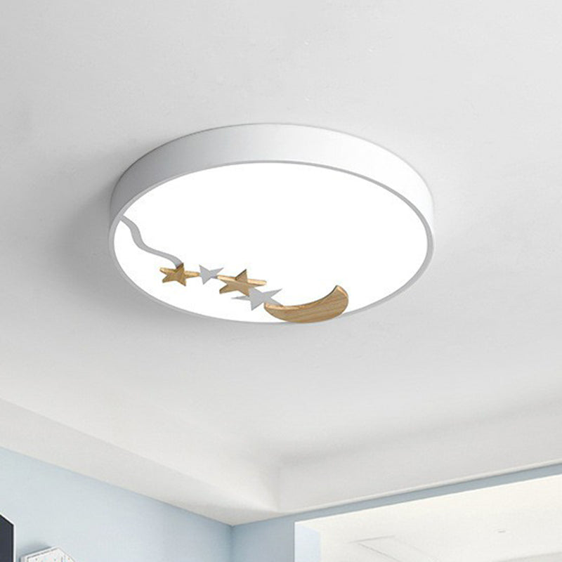 Starry Simplicity Circular Flush Ceiling Light with LED Acrylic Mount
