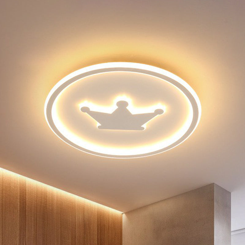 Plafonnier LED en acrylique à encastrer avec anneau halo pour chambre à coucher