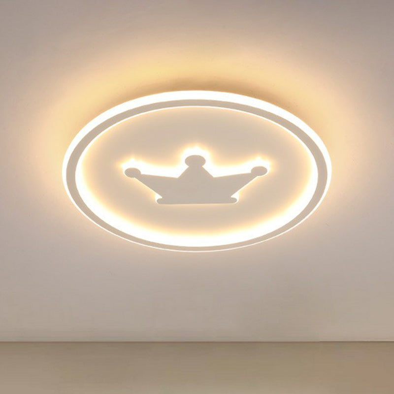 Plafonnier LED en acrylique à encastrer avec anneau halo pour chambre à coucher
