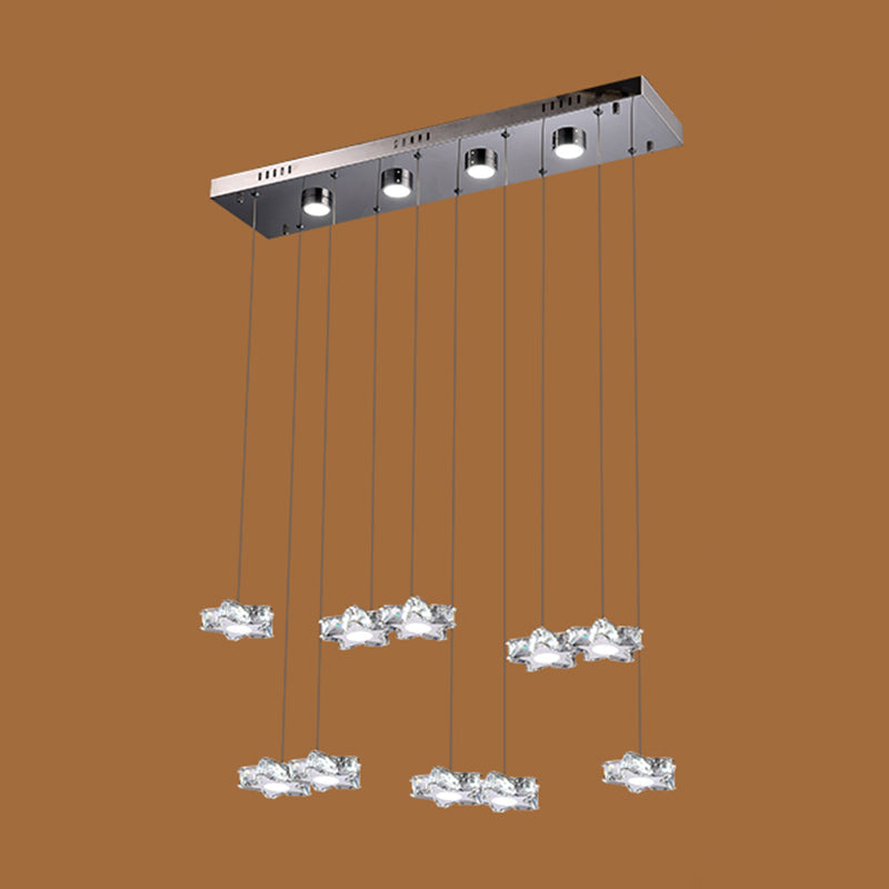 K9 Crystal Star LED Ceiling Light - Minimalist Stainless-Steel Pendant