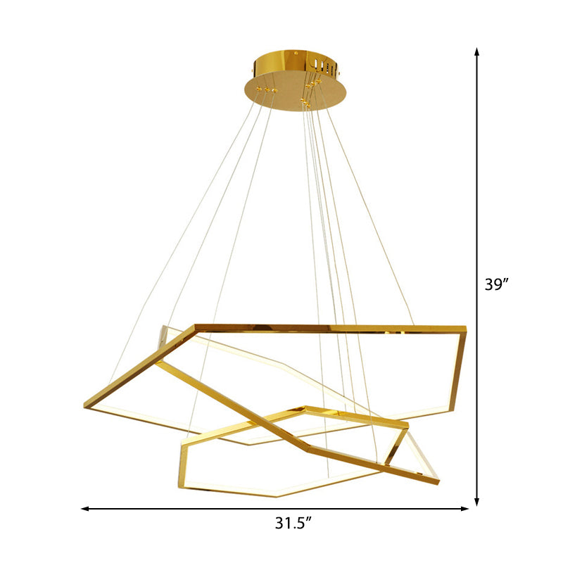 Minimalist 3-Tier LED Pendant Chandelier in Light Wood and Acrylic with Warm/Natural Light