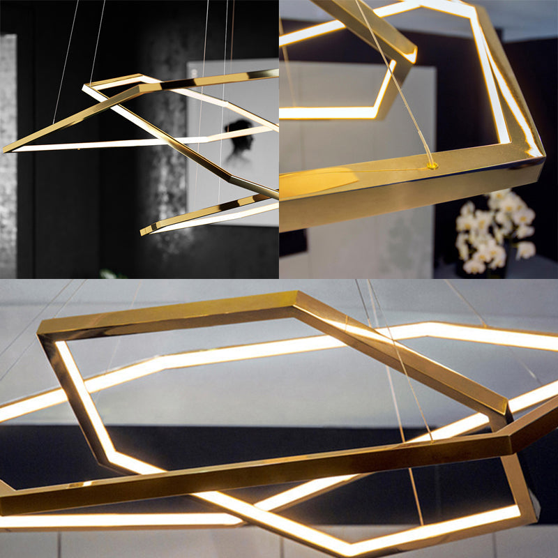 Minimalist 3-Tier LED Pendant Chandelier in Light Wood and Acrylic with Warm/Natural Light