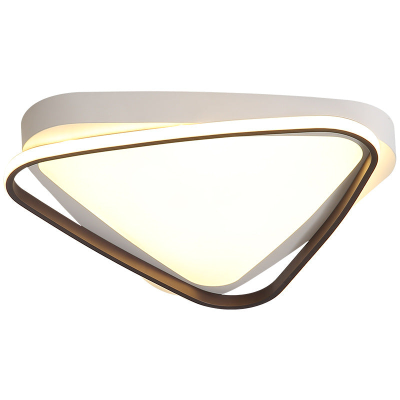 Led Triangle Ceiling Flush Mount White Acrylic Light Fixture For Bedroom Warm/White Lighting