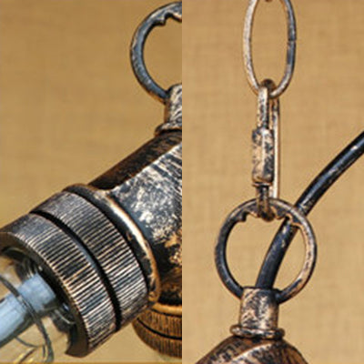 Industrial Stylish Blue/Clear Wine Bottle Pendant Lamp - 3 Bulbs Glass Hanging Lighting For
