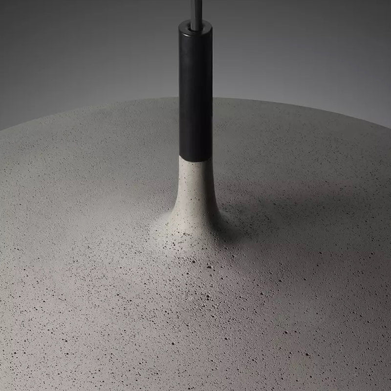 Minimalistic Led Pendant Light - Flying Saucer Style | Restaurant Ceiling In Cement Finish