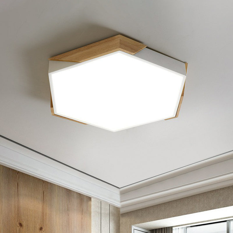 Nordic Style LED Acrylic Hexagon Flush Mount Ceiling Light for Bedroom