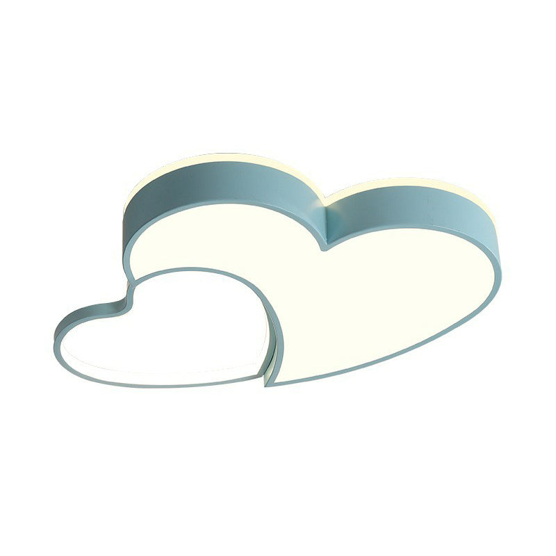 Heart Led Flush Mount Lighting For Kids Bedrooms - Simplistic And Stylish