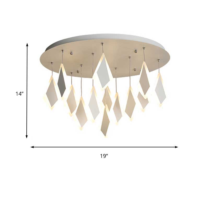 Contemporary LED Acrylic Flush Mount Bedroom Ceiling Light - Warm/White - 19"/27"/31.5" Wide