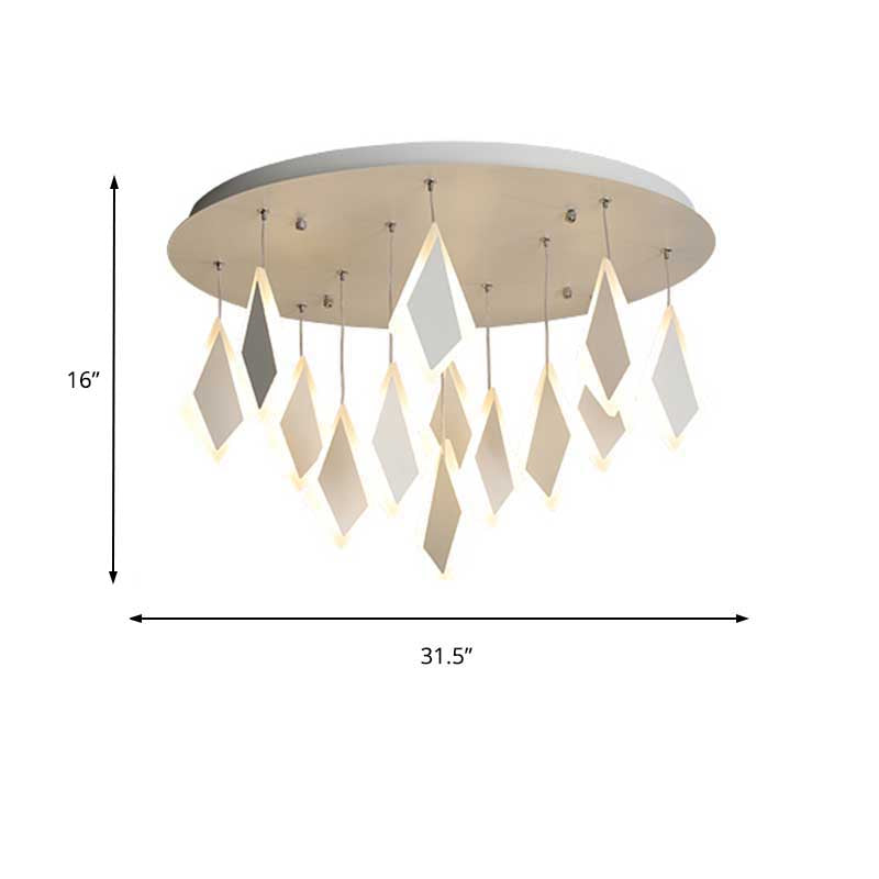 Contemporary LED Acrylic Flush Mount Bedroom Ceiling Light - Warm/White - 19"/27"/31.5" Wide