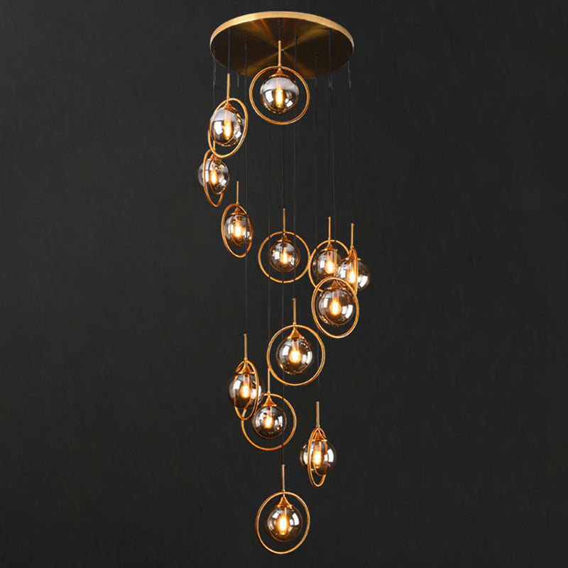 Spiral Ball Nordic Hanging Pendant Light for Staircase