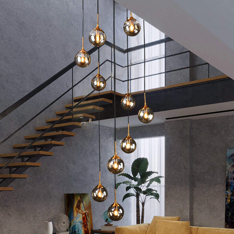 Spiral Ball Nordic Hanging Pendant Light for Staircase
